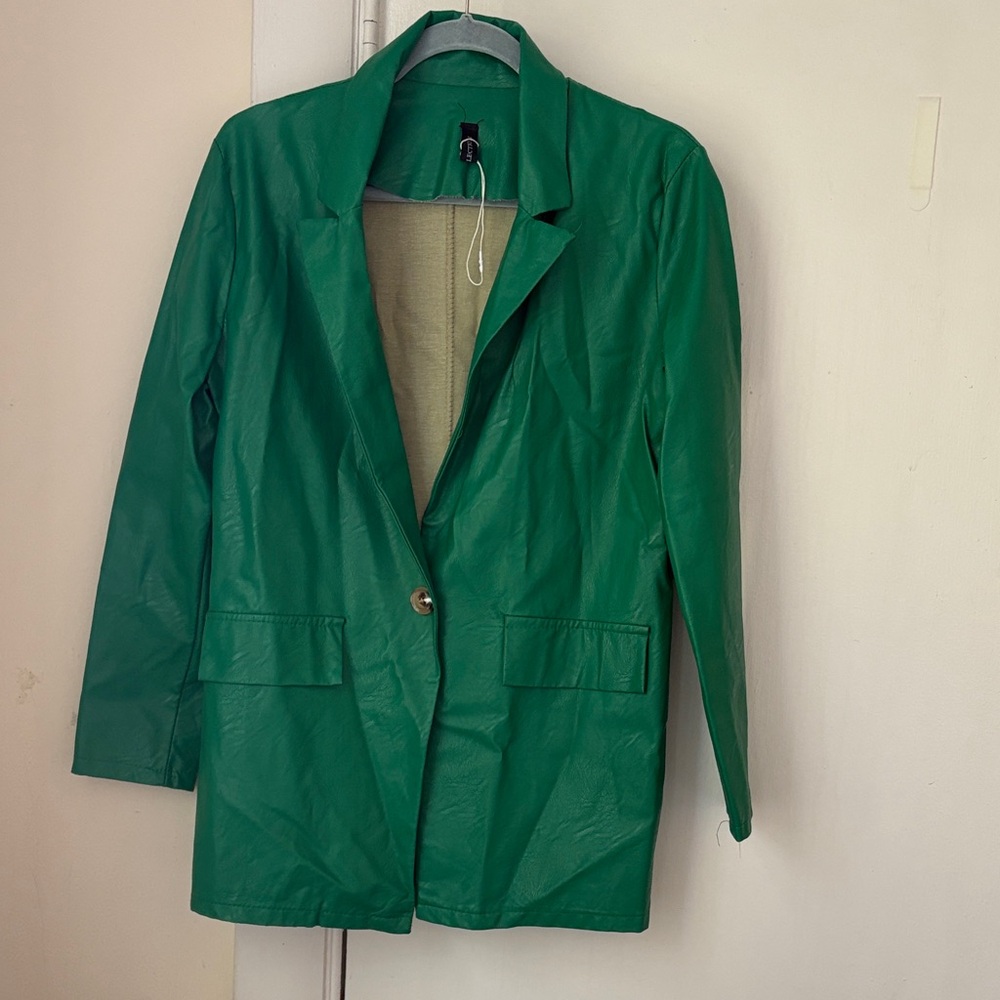 Elegant Italian Green Women's Blazer